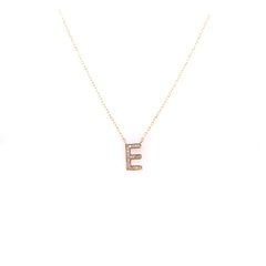 Initial Diamond Necklace "E" - 58636