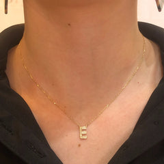 Initial Diamond Necklace "E" - 58636