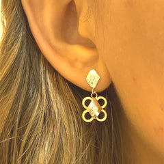 Dangling Flower Earrings - 5601-03