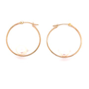 Pearl Hoops Earrings - 68791