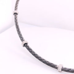 Braided Diamond Choker - 55385