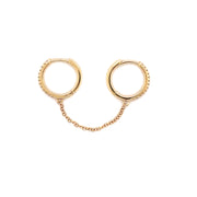 Hoops Chains Diamonds Earrings - 68108