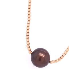 Briolette Chocolate Pearl Necklace - 56469