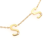 Customized Your Own Diamond Initial Necklace