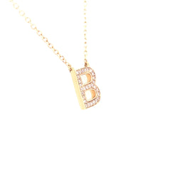 Initial Diamond Necklace "B" - 58635