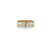 Two Tones & Diamonds Men Ring - 71099