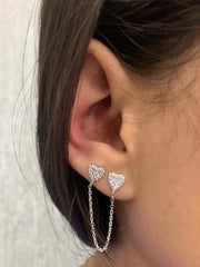 Little Heart Chain Earrings