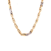 Fancy Two Tones Gold Chain - 67703