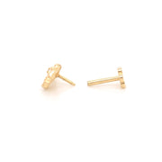 Serpent With Cubic Zirconias Threaded Stud CSP-15094L