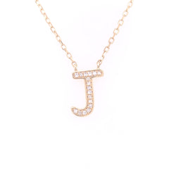 Initial Diamond Necklace "J" - 58640