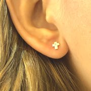 Baby Delicate Cross Earrings- 69495