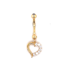 Belly Button Heart Piercing - 61193