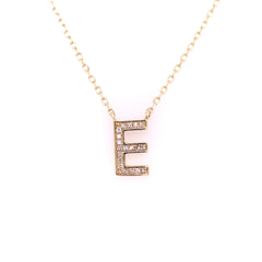 Initial Diamond Necklace "E" - 58636