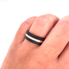 Black & Rose Men Ring - 49699