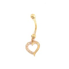 Belly Button Heart Piercing - 61193