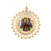 Reversable Enameled La Monserrate and Jesus Medal- 61727