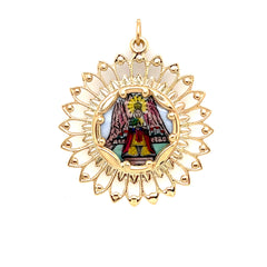 Reversable Enameled La Monserrate and Jesus Medal- 61727