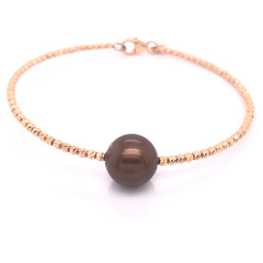 Briolette Chocolate Pearl Bracelet - 50777