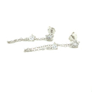 Star Triangle Chain Earrings