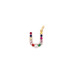 Colorful Initial Pendant - 69633