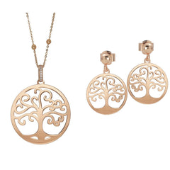 Boccadamo Life Tree Rose Gold Set