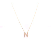 Initial Diamond Necklace "N" - 58643