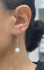 Dangling Pearl Earrings - 65426