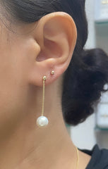 Dangling Pearl Earrings - 65426