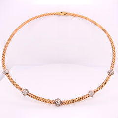 Braided Diamond Choker - 22966