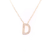 Initial Diamond Necklace "D" - 58637