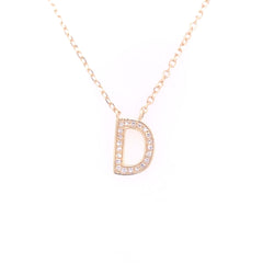 Initial Diamond Necklace "D" - 58637