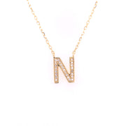 Initial Diamond Necklace "N" - 58643