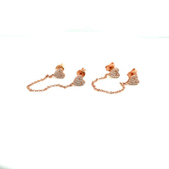 Little Heart Chain Earrings