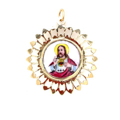 Reversable Enameled La Monserrate and Jesus Medal- 61727