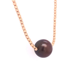 Briolette Chocolate Pearl Necklace - 56469