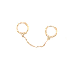 Huggies Chain Earrings - 65803/02