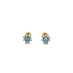 Flower Stud Earrings - 69632