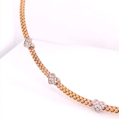 Braided Diamond Choker - 22966