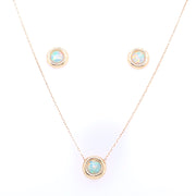 Opal Stone Necklace Set with Earrings 51704