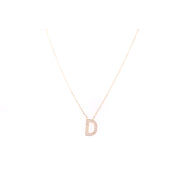 Initial Diamond Necklace "D" - 58637