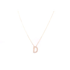 Initial Diamond Necklace "D" - 58637