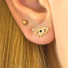 Fancy Turkish Eye Earrings - 63410