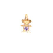 Boy & Girl Birthstone Pendant - 67753