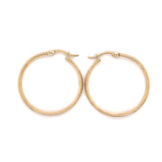 Carved Thin Hoops Earrings - 64908