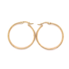 Carved Thin Hoops Earrings - 64908