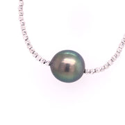 Briolette Moon Grey Pearl Necklace - 50778