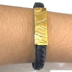 Men Inox Gold Plated Bracelet - BRWT025GP-875