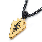 Men Inox Black & Gold Chain - SSPWT032ONYXNK