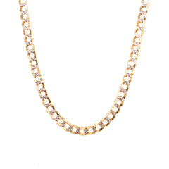 Cuban Two Tones Gold Chain - 70116