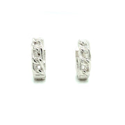 925 Cute Cuban-link Huggie Earrings